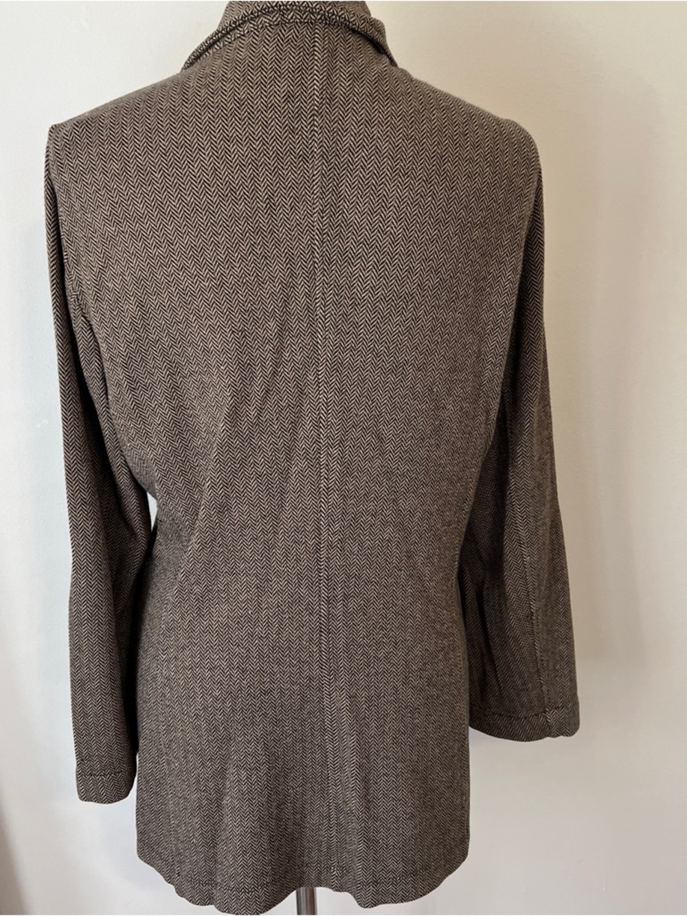 Vintage Burberrys London Herringbone Sweater Blazer Size 42 us 10 - 12 brown - Picture 3 of 11